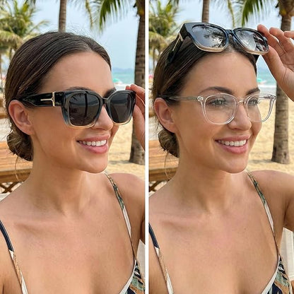 🕶️ Polarisierte Überbrille für Damen – UV400-Schutz, floral gerahmte Überbrille mit Korrektionsgläsern
