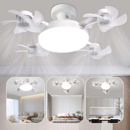 🌀E27-Fassung Deckenventilator mit Leuchte – 2-in-1 LED-Leuchte & leiser Ventilator mit Fernbedienung