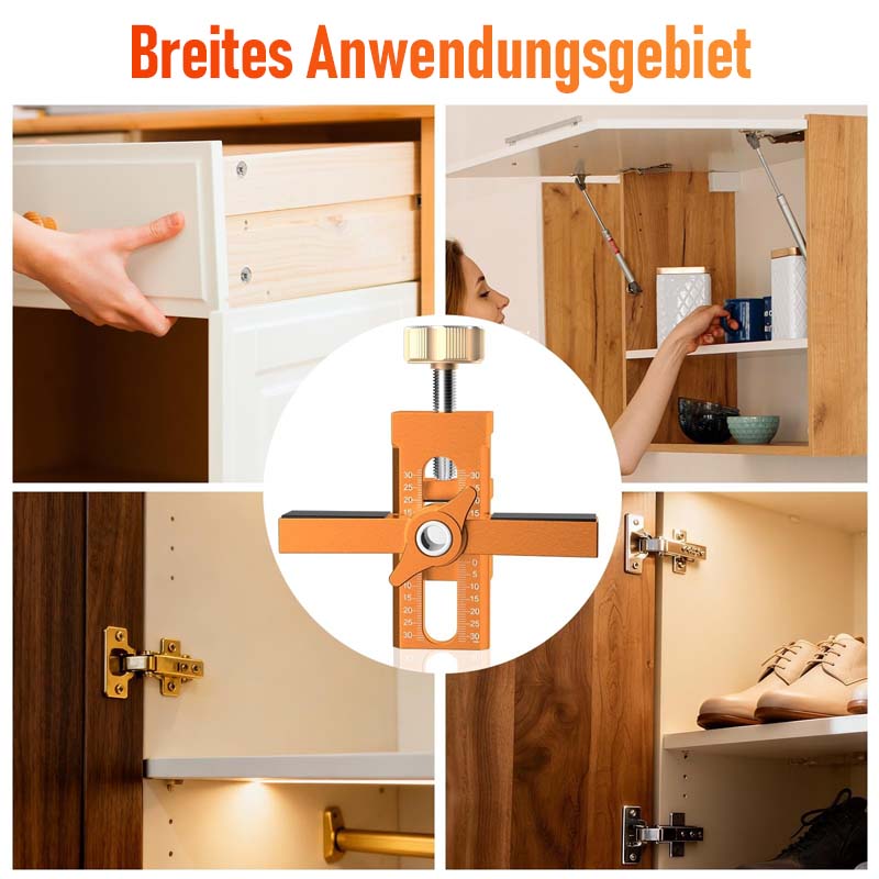 Multifunktionale Montagehilfe für Schranktüren