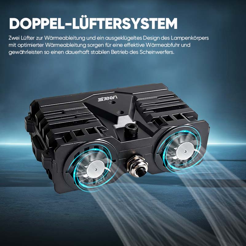TyiiPlus 75W LED-Fahrscheinwerfer – Superheller Wasserdichter 5500K-Autoscheinwerfer