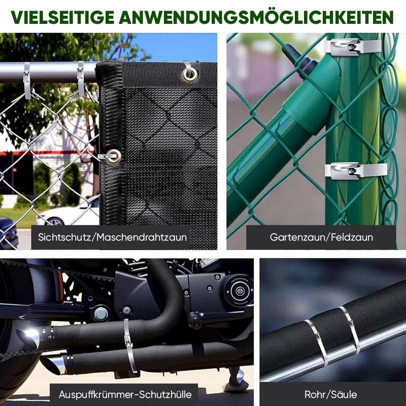 🔥Kabelbinderpistole aus Edelstahl mit Kabelbindern aus Metall