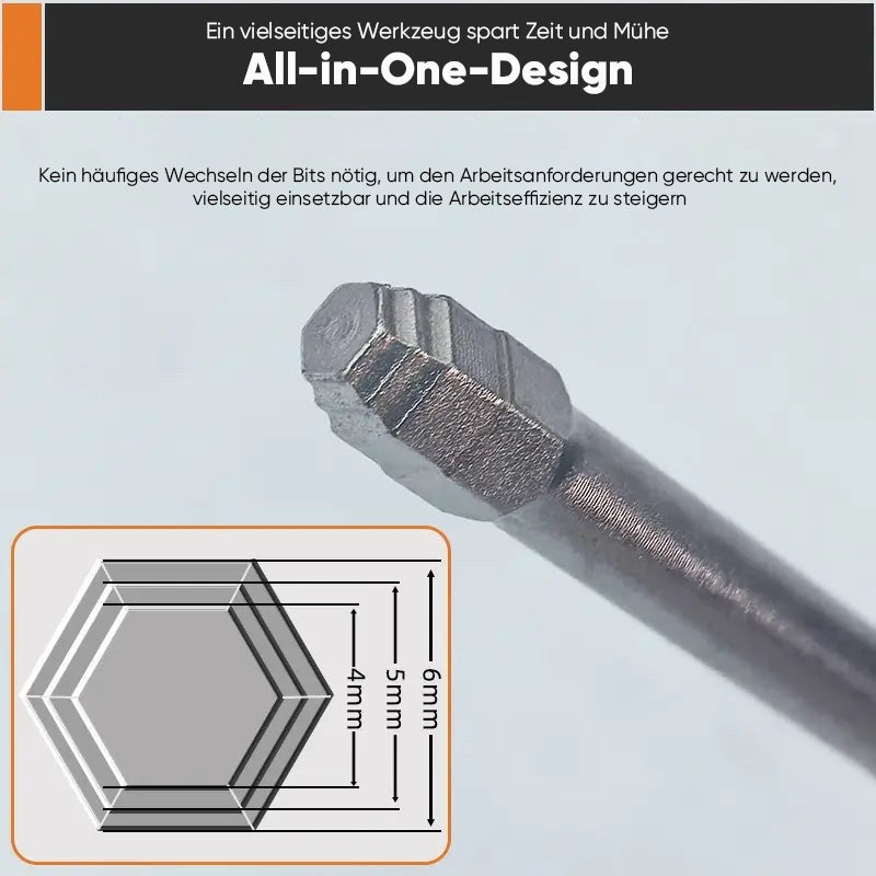 6-teiliges Sechskantschraubendreher-Bit-Set