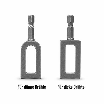 🧰Stahldraht-Verdrillwerkzeug für Bohrmaschinen – Schnellspann- & automatischer Draht-Kürzungsaufsatz