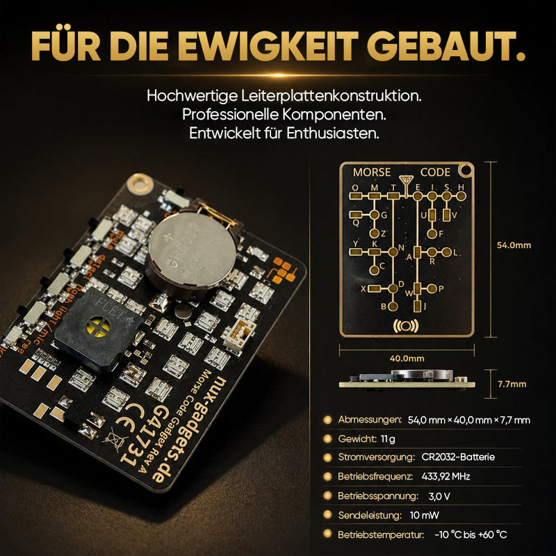 📟 Morsecode-Trainerkarte Pro (LED-Edition)