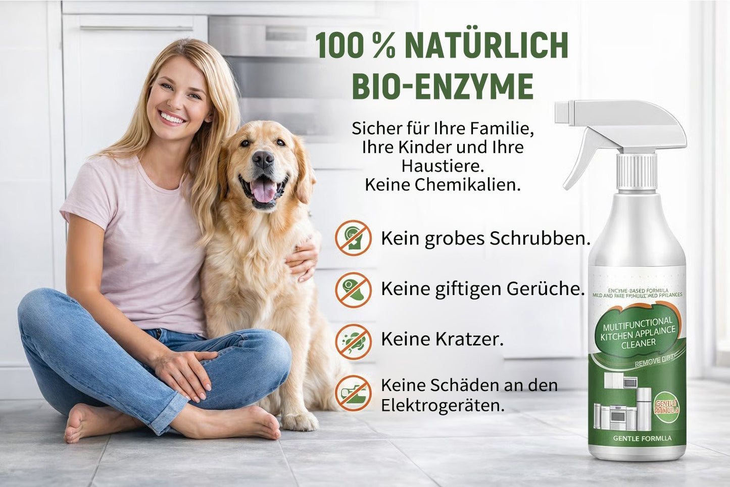 🌓🧽Enzym-Küchenreiniger – Kraftvolle Entfettung, langanhaltende Frische[🔥Neue, verbesserte Verpackung]