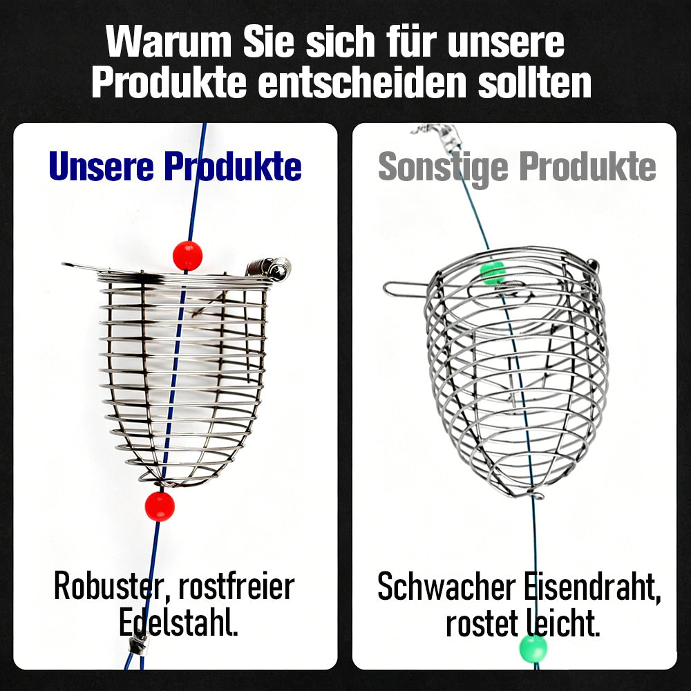 Tyiiplus™ Edelstahl-Angelköderkäfige-Futterspender – Langlebige Befestigung für Fischlockvorrichtungen