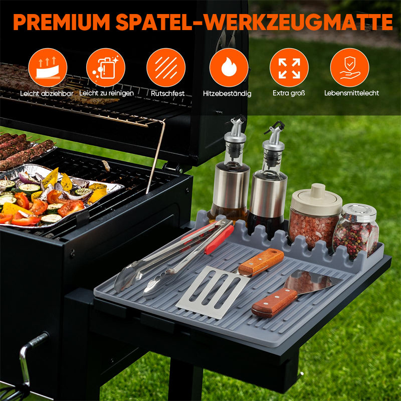 TYIIPLUS™ Silikon-Grillmatte für die Grill-Ablage – Hitzebeständiger BBQ-Werkzeug-Organizer