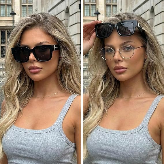 🕶️ Polarisierte Überbrille für Damen – UV400-Schutz, floral gerahmte Überbrille mit Korrektionsgläsern