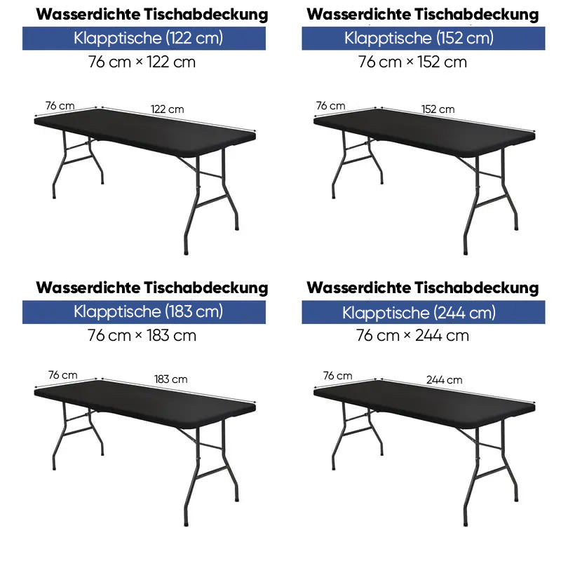 Tischkappenüberzug aus Stretchgewebe – Elastischer Rand, Wasserdicht & Wiederverwendbar