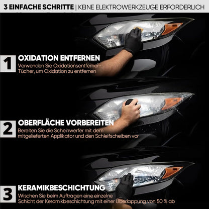 Premium 3-Stufen-Keramik-Scheinwerfer-Restaurierungsset