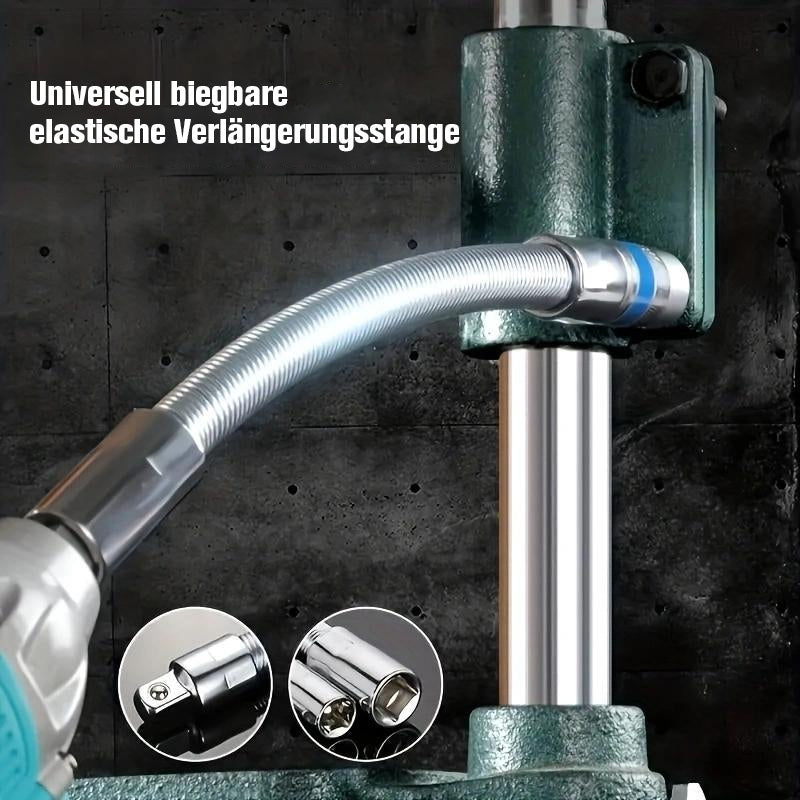 TYIIPLUS™ Flexibles Steckschlüssel-Verlängerungsset – Biegsame Ratschenschlüsselverlängerungen für enge Stellen, Kfz-Reparaturset aus CR-V-Stahl