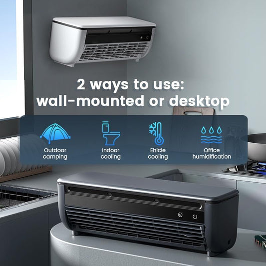 Upgraded 3 Wind Modes Portable Wireless Wall-Mounted Air Conditioner