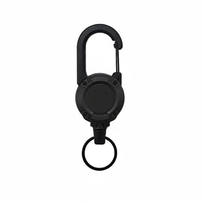 Heavy-Duty Retractable Carabiner Keychain - 25" Steel Wire Rope, 100,000 Pull Cycles