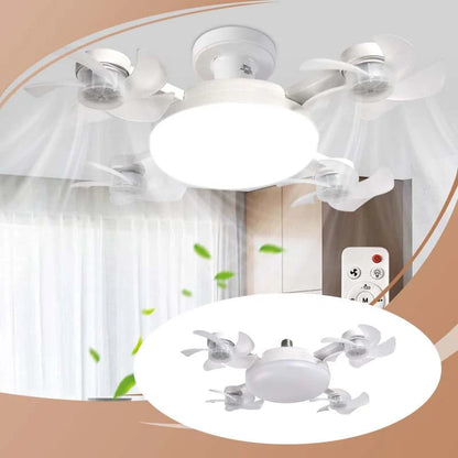 🌀E27-Fassung Deckenventilator mit Leuchte – 2-in-1 LED-Leuchte & leiser Ventilator mit Fernbedienung