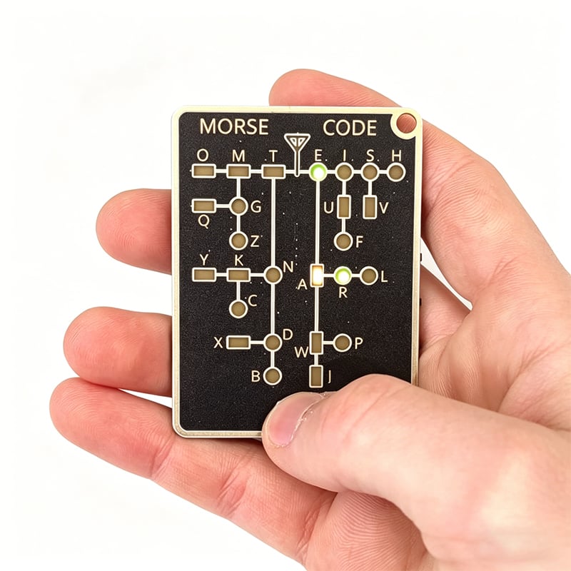 📟 Morsecode-Trainerkarte Pro (LED-Edition)