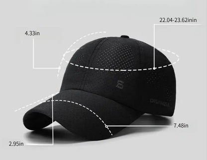 Schnell trocknende Baseballkappe mit UV-Schutz – atmungsaktiv, verstellbar, Unisex
