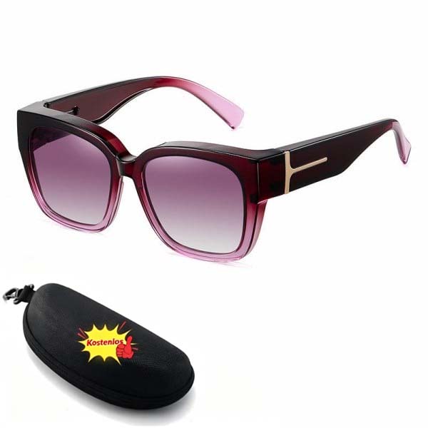 🕶️ Polarisierte Überbrille für Damen – UV400-Schutz, floral gerahmte Überbrille mit Korrektionsgläsern