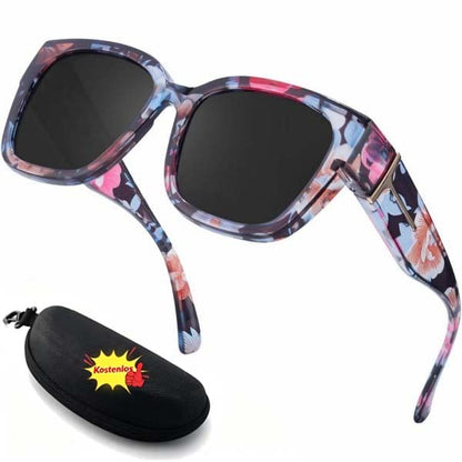 🕶️ Polarisierte Überbrille für Damen – UV400-Schutz, floral gerahmte Überbrille mit Korrektionsgläsern