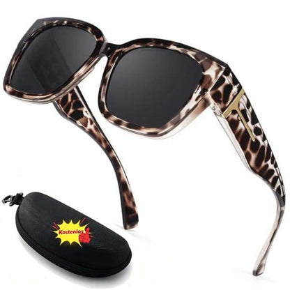 🕶️ Polarisierte Überbrille für Damen – UV400-Schutz, floral gerahmte Überbrille mit Korrektionsgläsern