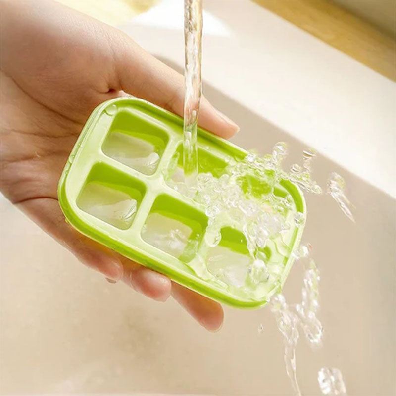Mini-Eiswürfelform mit 6 Fächern, lebensmittelecht und leicht zu lösen