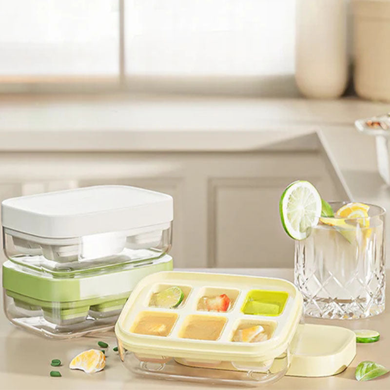 Mini-Eiswürfelform mit 6 Fächern, lebensmittelecht und leicht zu lösen